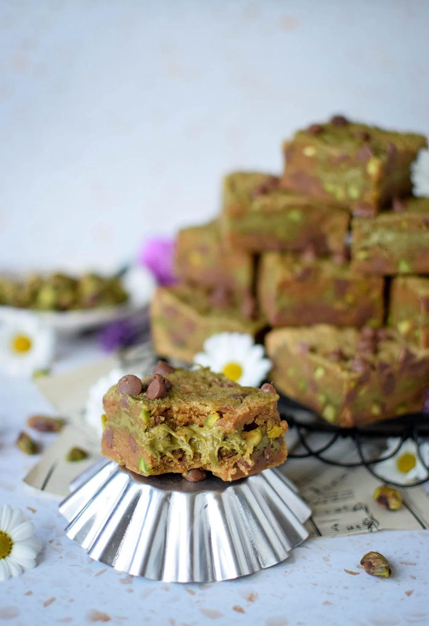 Pistachio Cookie Bars 