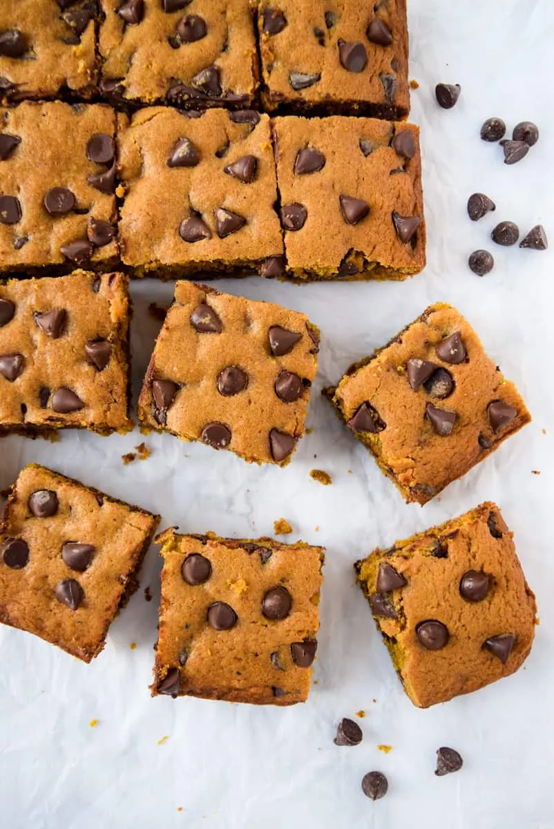 Pumpkin Chocolate Chip Cookie Bars