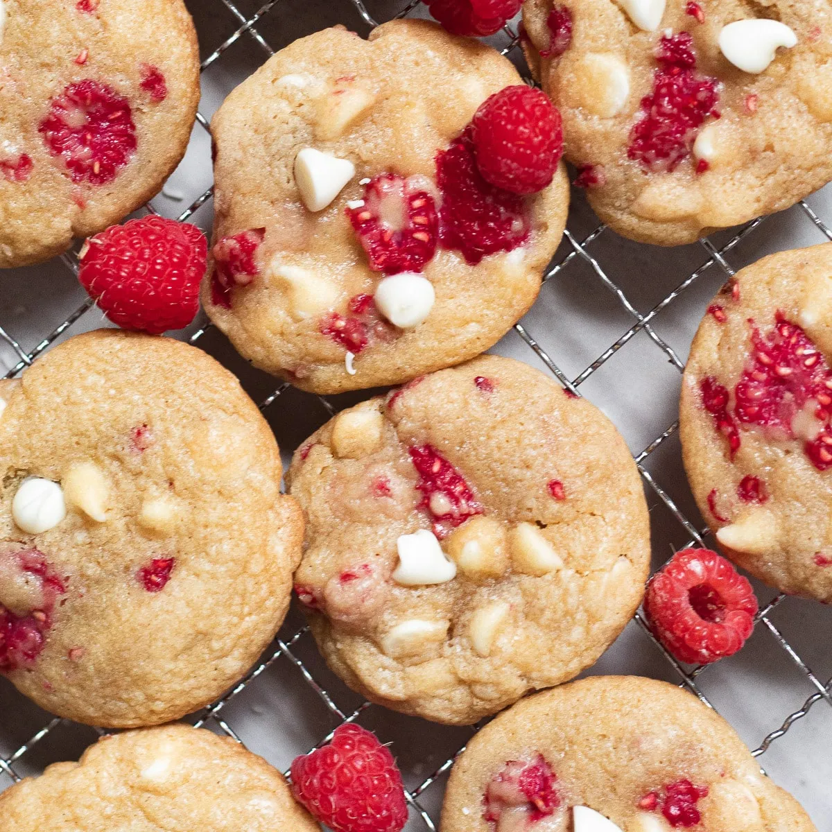 Raspberry White Chocolate Cookies - Subway Inspired