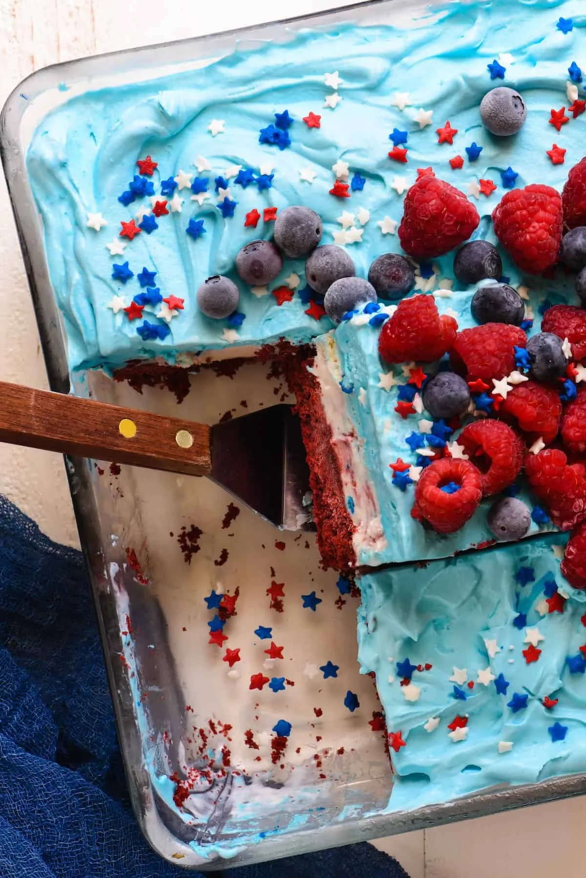 Red White and Blue Ice Cream Cake