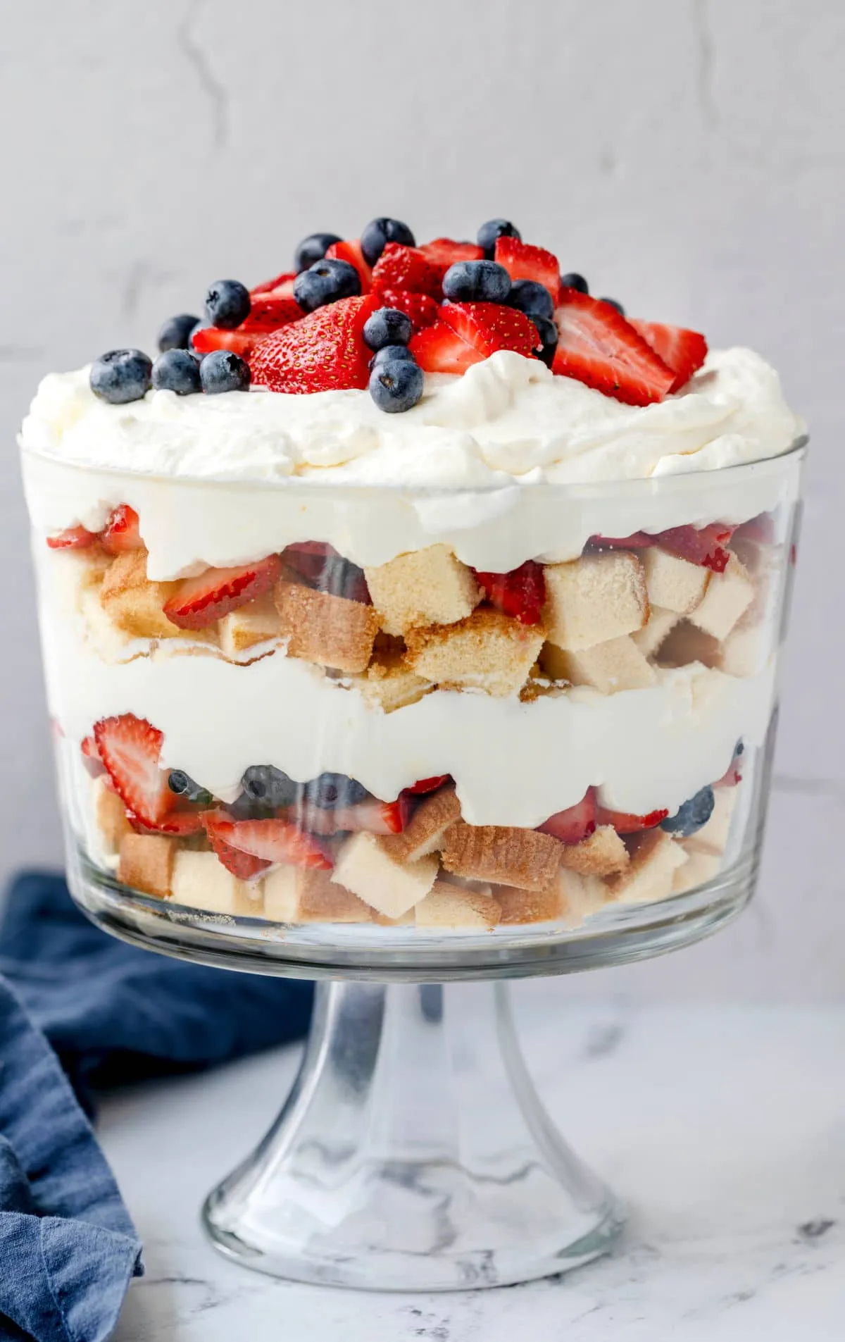 Red White and Blue Trifle