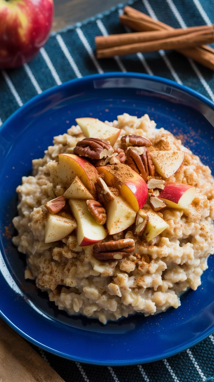 No time in the morning? No problem! These Apple-Cinnamon Overnight Oats cook in your slow cooker while you sleep. Packed with whole ingredients like steel-cut oats, apples, and spices, this make-ahead breakfast saves time and keeps you full. Perfect for meal prep! #MealPrepBreakfast #SlowCookerRecipes #HealthyOats #EasyBreakfast #OvernightOats