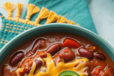 🌶️🔥 Warm up with a bowl of bold, hearty flavor! This Spicy Slow Cooker Chili is made with sweet and spicy pork sausage, white and red beans, and a rich tomato base loaded with smoky spices. Perfect for game day, meal prep, or cozy weeknights—just toss everything in the slow cooker and let it simmer to perfection. #SlowCookerChili #SpicyChili #ComfortFood #EasyDinnerIdeas #CrockpotRecipes #MealPrepMeals