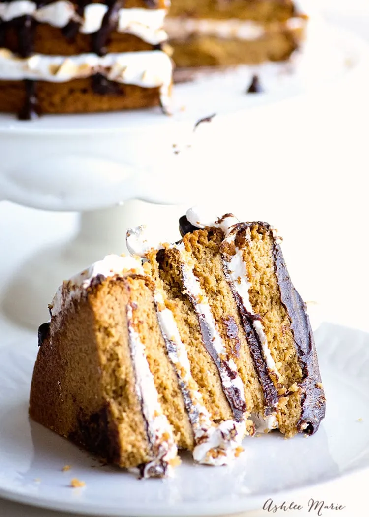 S'more Peanut Butter Cookie Cake