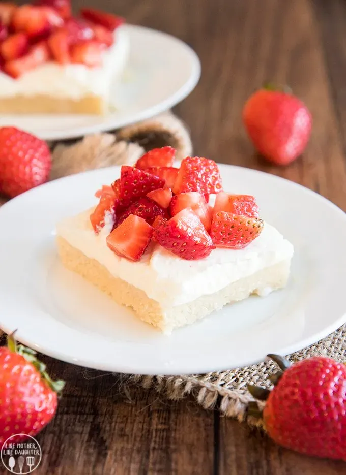 Strawberry Shortcake Sugar Cookie Bars