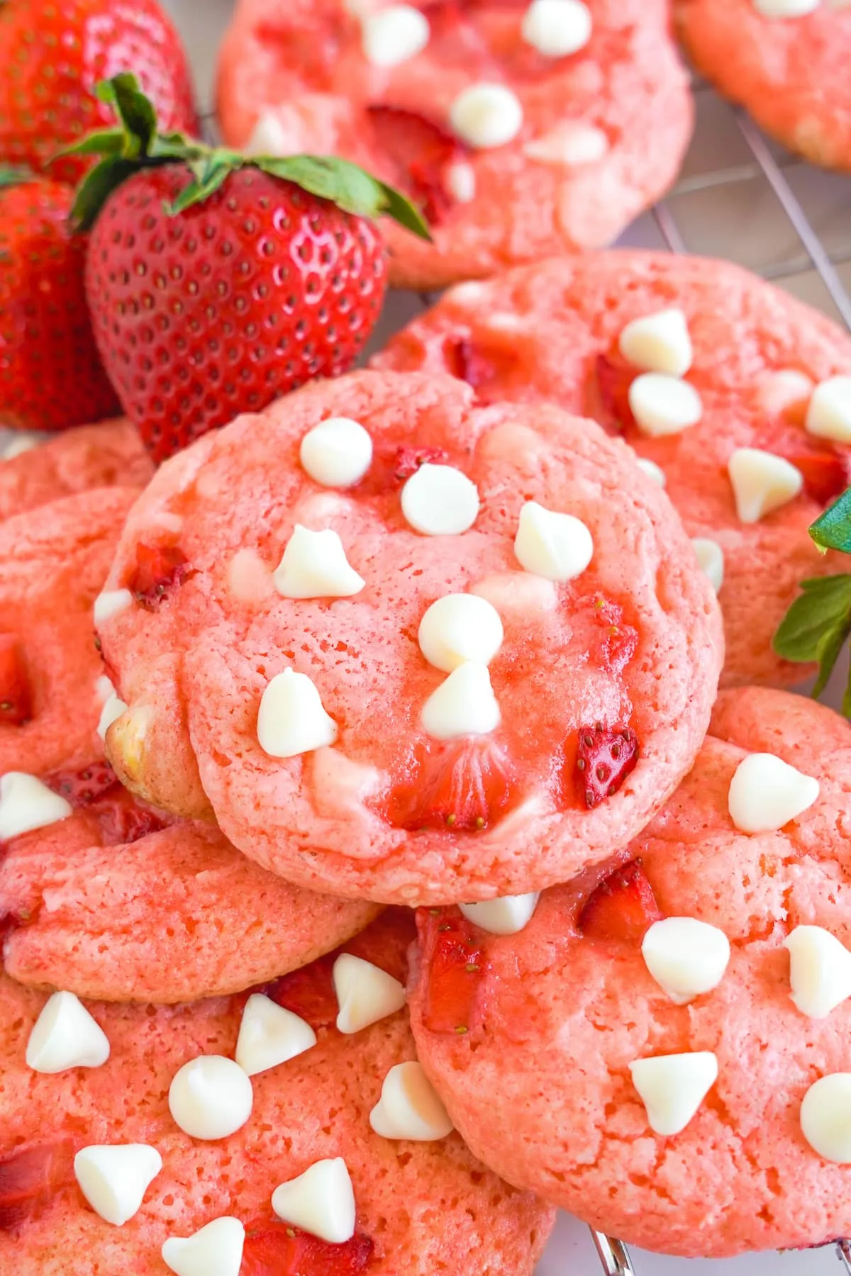 Strawberry White Chocolate Chip Cookies