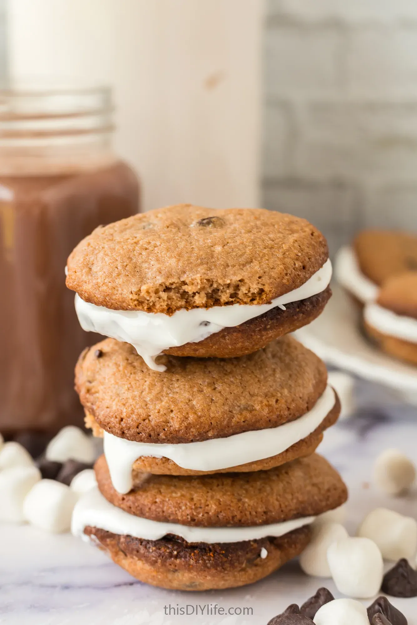 Super Fun Stuffed Hot Chocolate and Marshmallow Cookies