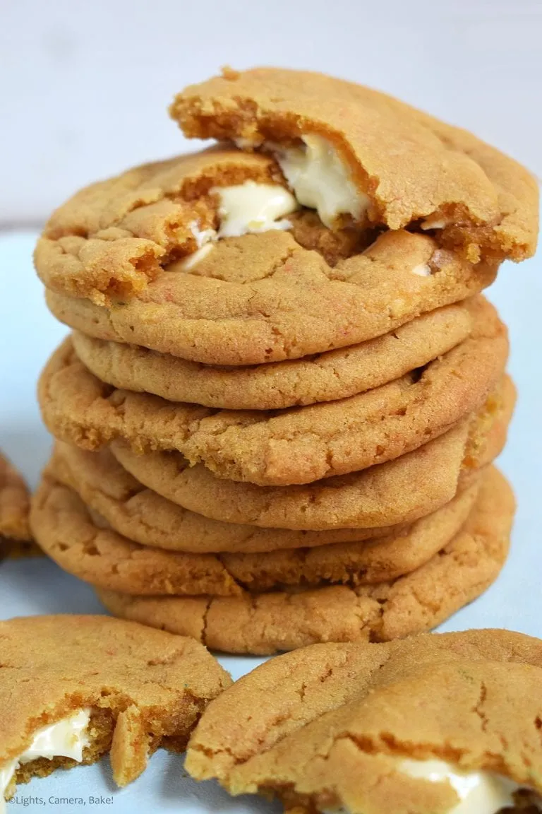 White Chocolate Stuffed Butterscotch Cookies