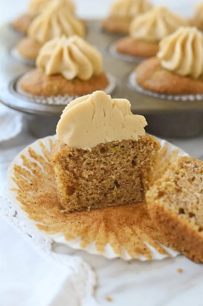 Zucchini Cupcakes with Caramel Frosting