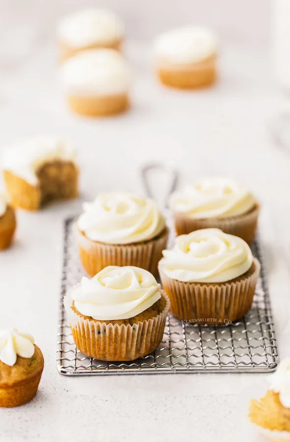 Zucchini Cupcakes with Cream Cheese Frosting