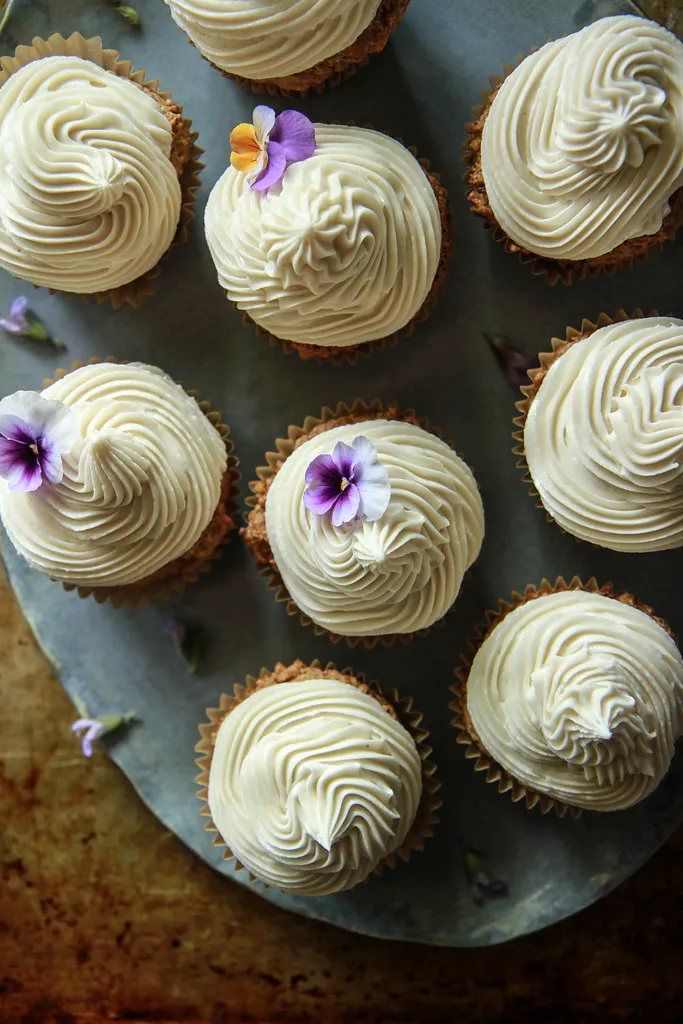 Zucchini Cupcakes with Vanilla Frosting – Vegan and Gluten-Free