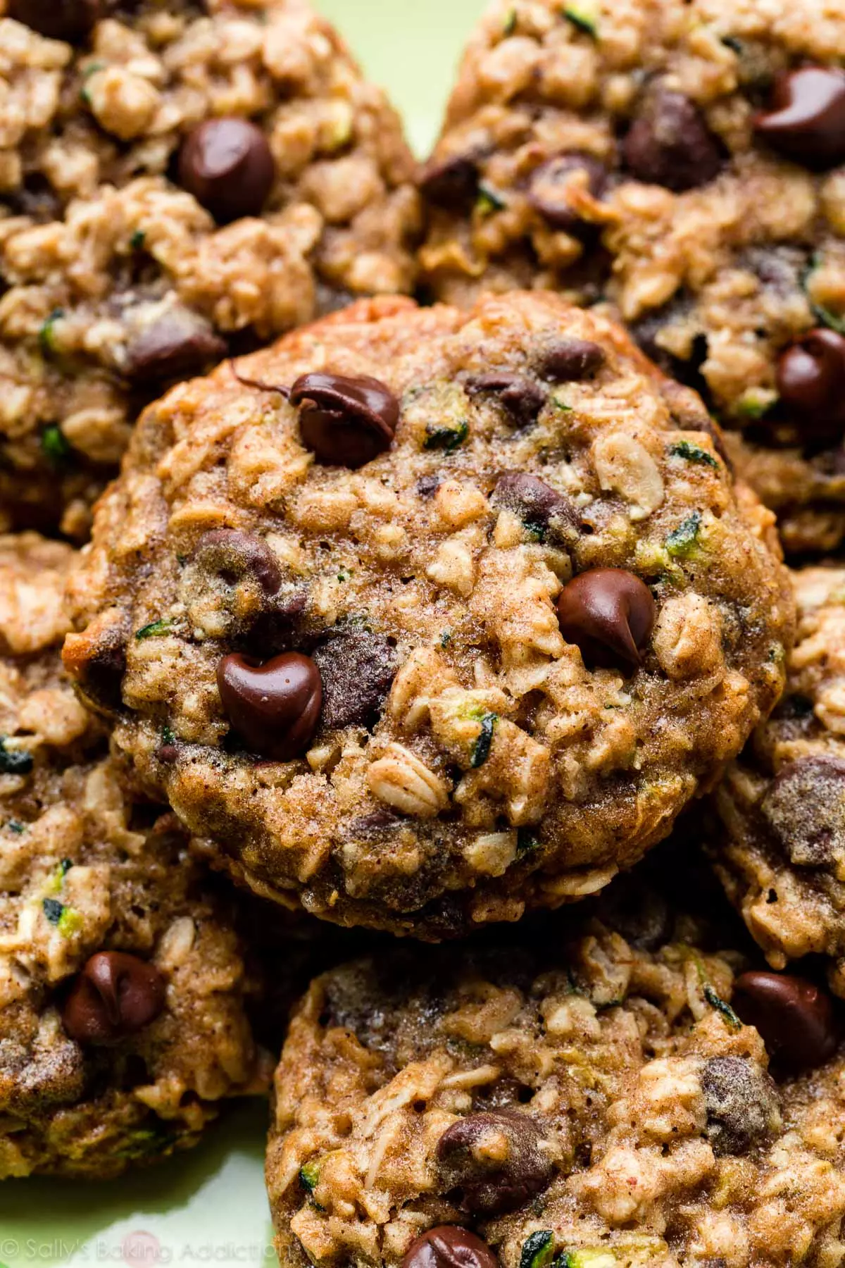 Zucchini Oatmeal Chocolate Chip Cookies