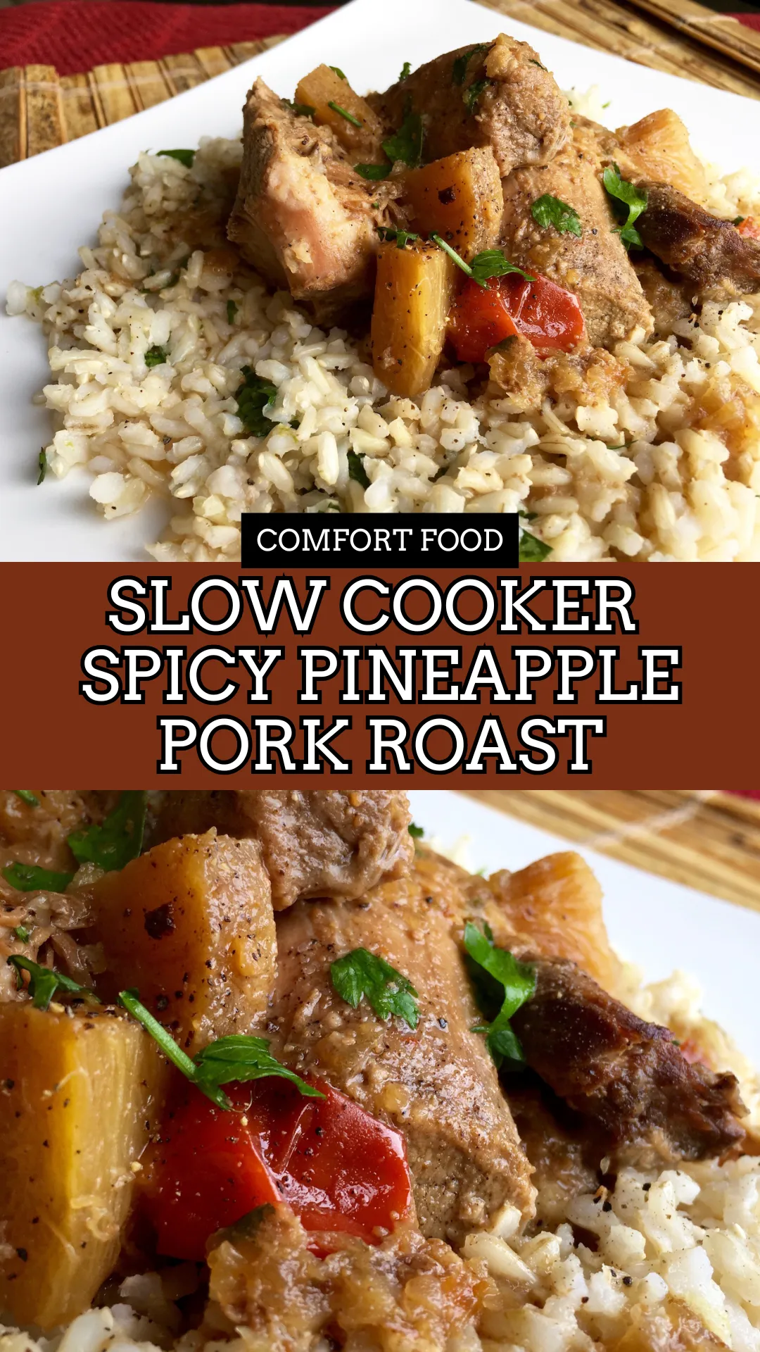 If you’re looking for a slow cooker dish that hits all the flavor notes—sweet, salty, spicy, and umami—this Spicy Pineapple Pork Butt Roast is your new best friend. Imagine juicy pork infused with the brightness of pineapple, the gentle kick of jalapeño, the warm depth of five-spice, and just enough creamy peanut butter to make it all melt together beautifully. It’s the kind of recipe that turns a regular weeknight into something special—and yes, it’s super easy to make.
