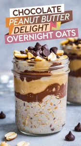 🍫🥜 Kid-Approved Chocolate Peanut Butter Overnight Oats – A Yummy Breakfast Treat 🥣✨ Start your school mornings with creamy oats, rich chocolate, and smooth peanut butter—kid-friendly and ready to grab and go! 💛🌟