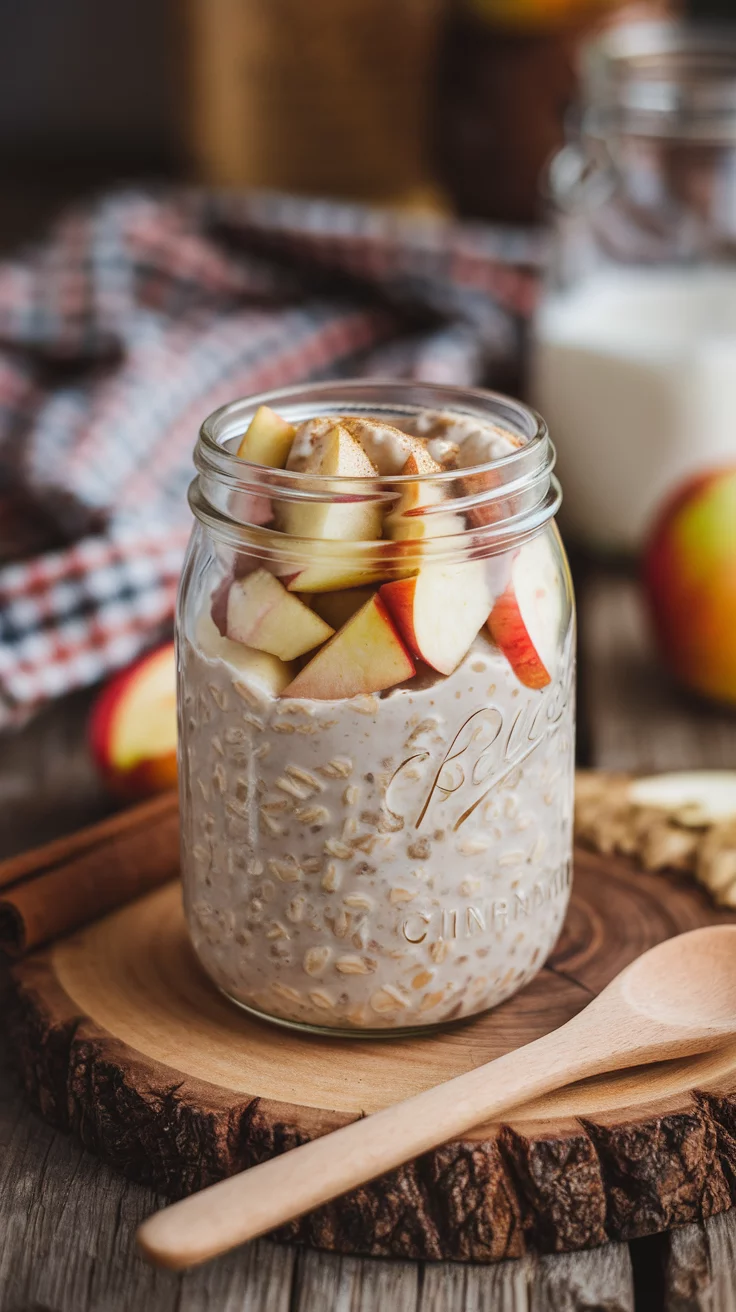 🥣🍎 Quick & Easy Apple Cinnamon Overnight Oats for Busy Mornings ✨🥄
No morning prep, no fuss! These cozy oats are the perfect make-ahead breakfast. 🕒💛