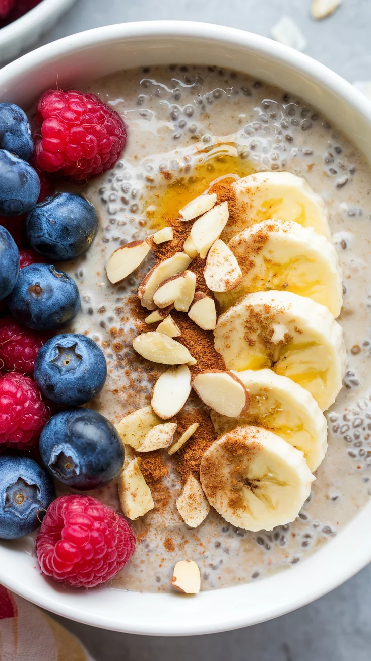 Discover the silky-smooth magic of blended overnight oats! 🍓🥣 Like a breakfast smoothie bowl, but better. #HealthyEats #OvernightOats