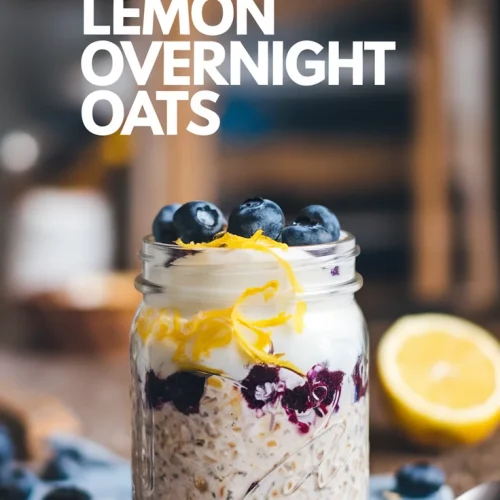?? Blueberry Lemon Overnight Oats – The Perfect Grab-and-Go Breakfast ?✨ Start your day with creamy oats, zesty lemon, and sweet blueberries—fresh, healthy, and ready when you are! ??