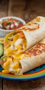 Crispy potatoes, fluffy scrambled eggs, and melty cheese rolled into the ultimate breakfast burrito! 🌯🥔 Make mornings delicious with this easy recipe. 🧀✨ #BreakfastInspo #BurritoRecipe #QuickBreakfast