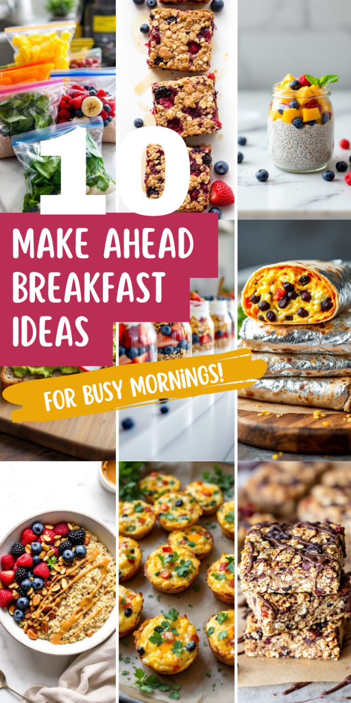 Get ready to transform your mornings with these 10 genius prep-ahead breakfast recipes. Perfect for busy weekdays or lazy weekends! 🍓🥐 #BreakfastGoals #MealPrepBreakfast
