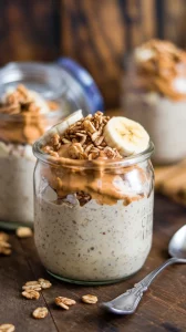 ✨🥣 Make-Ahead Peanut Butter Dream Overnight Oats for Busy Days 🥜🍫 Spend five minutes tonight and wake up to the creamiest, dreamiest peanut butter oats tomorrow! 🕒💛