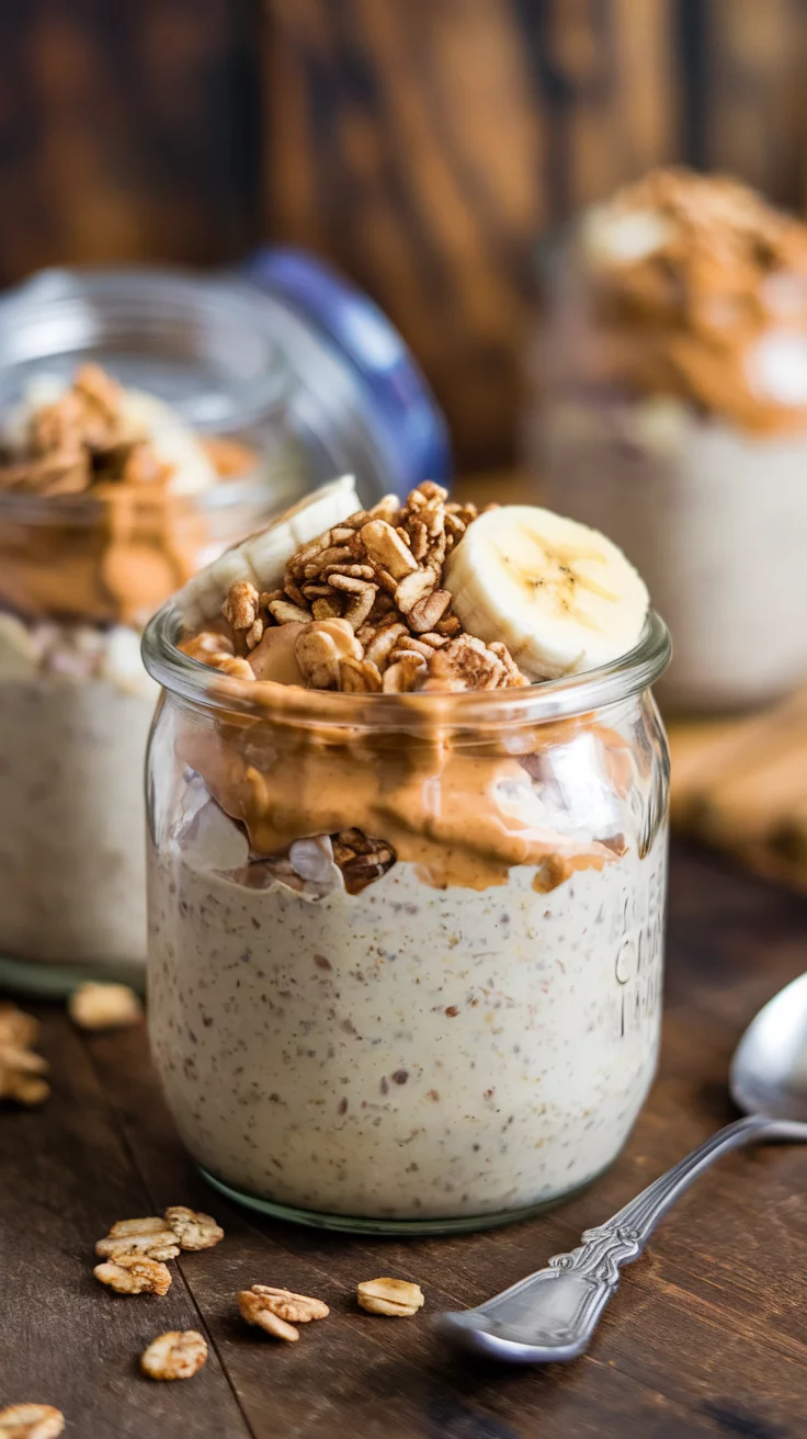 ✨🥣 Make-Ahead Peanut Butter Dream Overnight Oats for Busy Days 🥜🍫
Spend five minutes tonight and wake up to the creamiest, dreamiest peanut butter oats tomorrow! 🕒💛