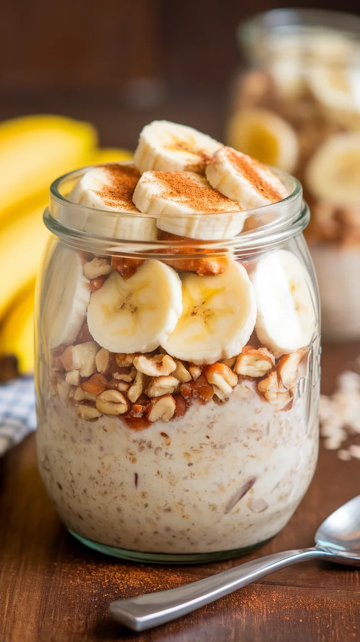 No more skipping breakfast! 🕒🥣 These creamy banana nut oats are easy, delicious, and ready when you are.