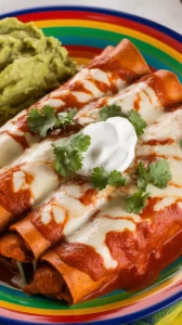 Cheesy, saucy, and packed with flavor! 🌮🧀 These Chicken Enchiladas are the ultimate comfort food—perfect for weeknight dinners or Taco Tuesday! Quick, easy, and so satisfying. ❤️✨ #ChickenEnchiladas #MexicanRecipes #EasyDinnerIdeas