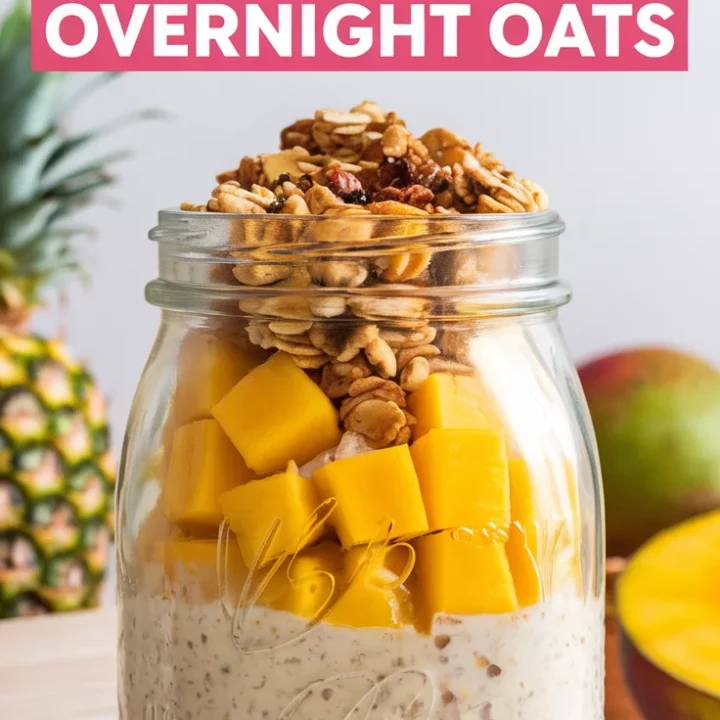 🥭🌟 Tropical Paradise Overnight Oats – A Healthy & Fun Breakfast for Kids 🍍🥄 Packed with sweet tropical flavors, these overnight oats are quick, easy, and kid-friendly! 💛✨