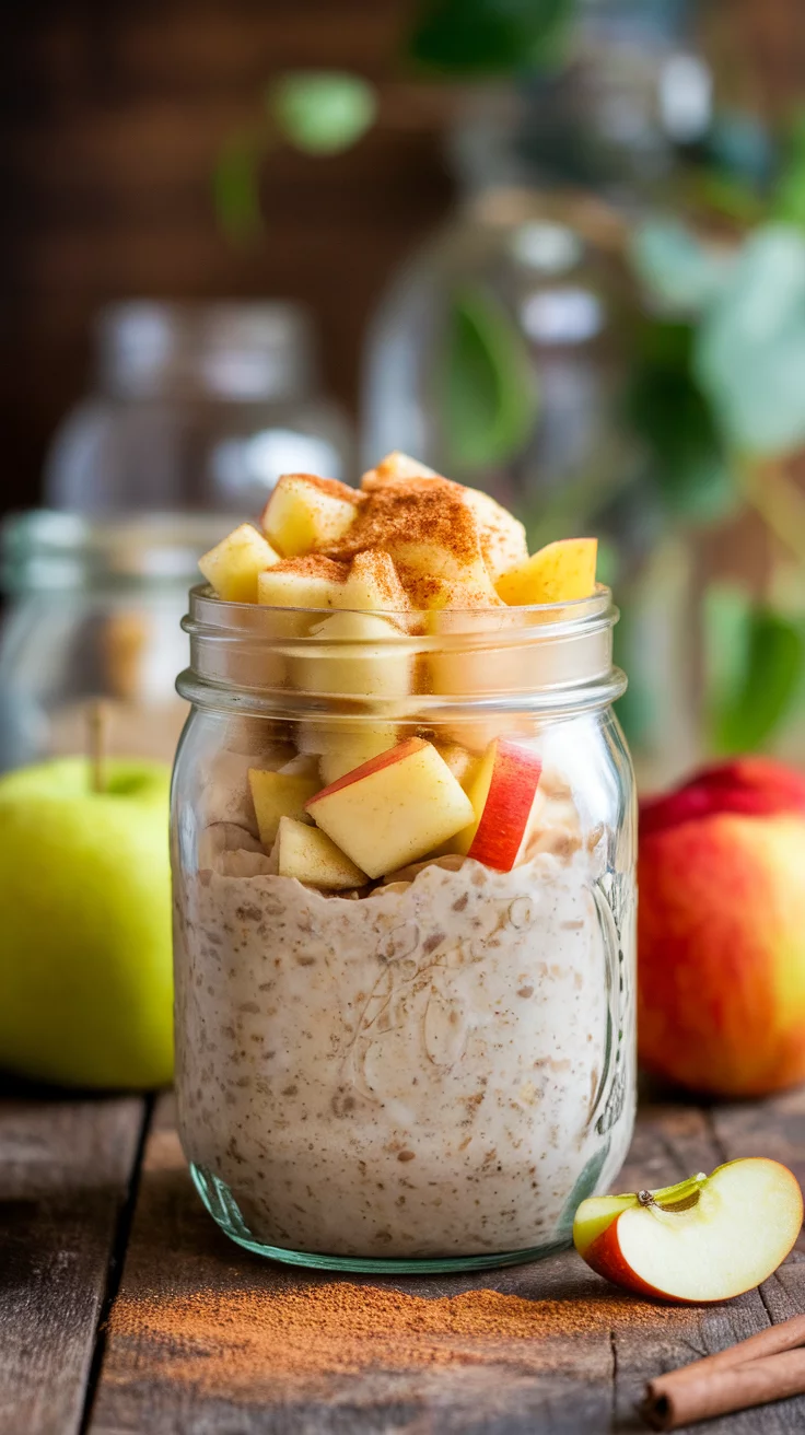 Start your morning right with these tasty apple cinnamon overnight oats. They combine creamy oats with fresh apples and a sprinkle of cinnamon for a delicious twist. Check out this easy recipe for a wholesome breakfast that’s ready when you are: Apple Cinnamon Overnight Oats.