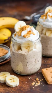 🍌🥄 10 Quick Banana Overnight Oatmeal Recipes for Busy Moms ✨🌟 Save time and savor every spoonful with these easy, make-ahead banana oatmeal jars. 🕒💛