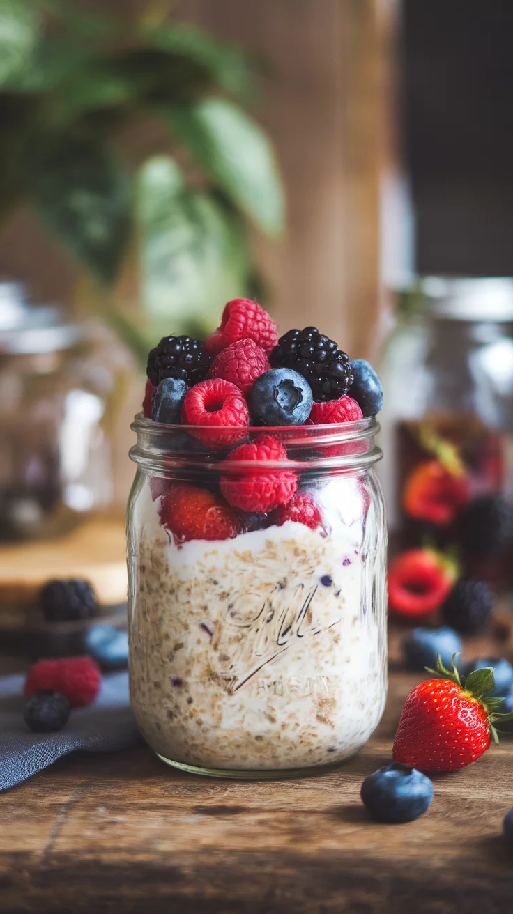 Berry Bliss Overnight Oats are a tasty way to kickstart your morning! Packed with fresh berries, they offer a burst of flavor and nutrition in every bite. Try out this simple recipe for a breakfast that’s both delicious and easy to prepare: Berry Bliss Overnight Oats Recipe.