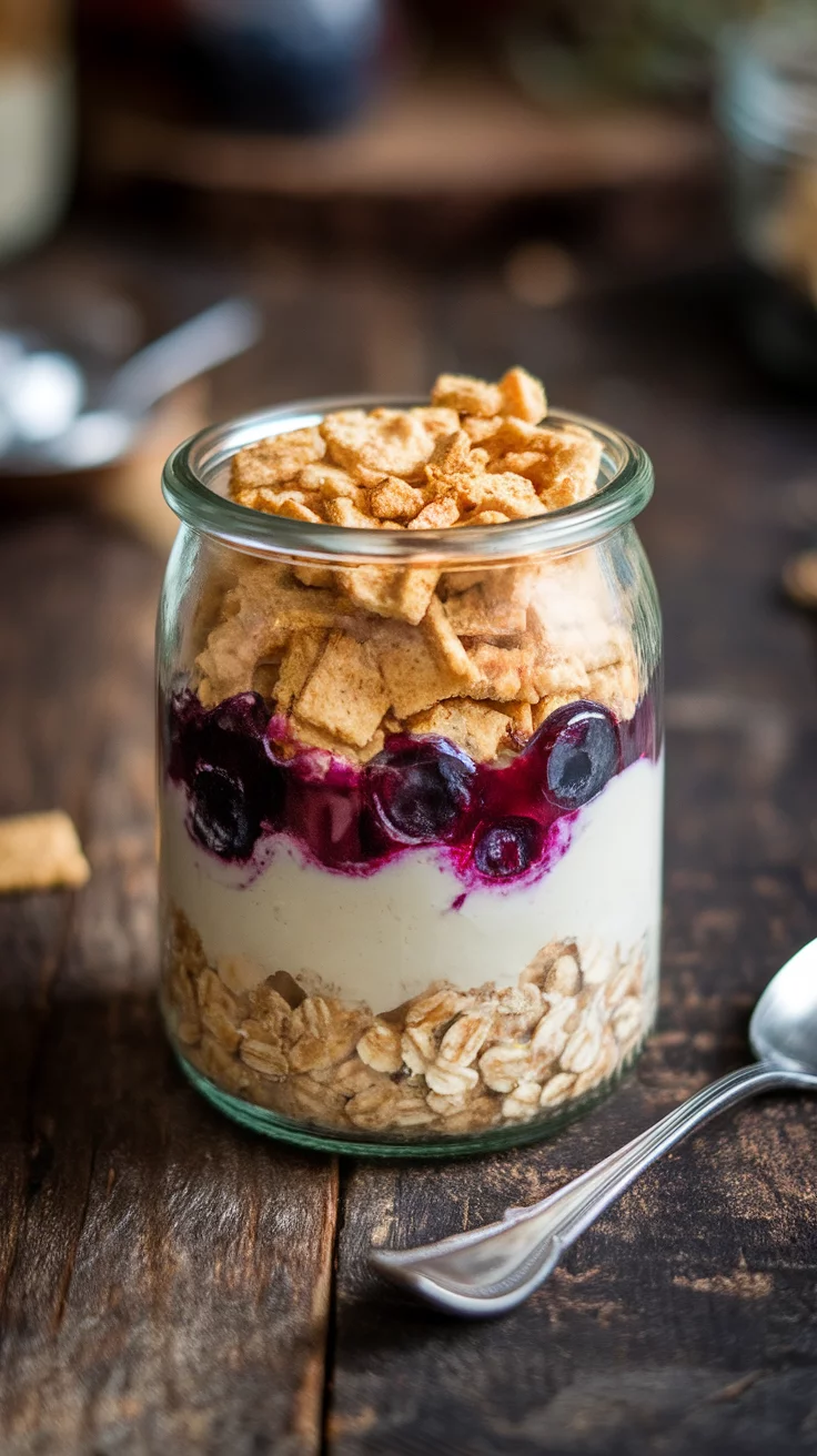 Blueberry cheesecake overnight oats are a tasty and easy breakfast option. They combine creamy yogurt, sweet blueberries, and crunchy toppings, making every bite enjoyable. Check out this delicious Blueberry Cheesecake Overnight Oats recipe to start your morning right!