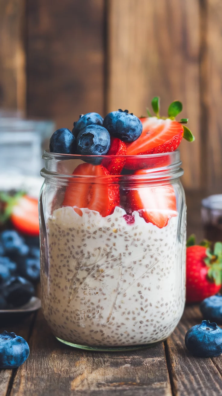 Start your day off right with these tasty blueberry strawberry overnight oats. They are super simple to prepare and packed with flavor, making breakfast a breeze! Check out this delicious recipe for a healthy morning treat.