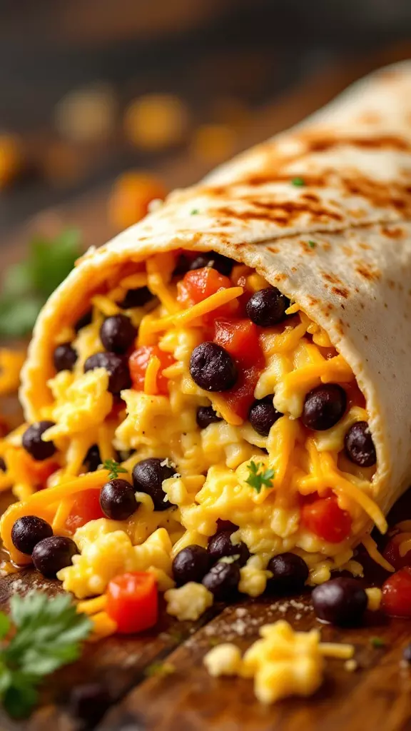 This breakfast burrito is a true morning delight! Packed with fluffy eggs, black beans, and fresh veggies, it offers a tasty start to your day. Wrap it up in a warm tortilla, and you’ve got a delicious meal that’s quick and satisfying.