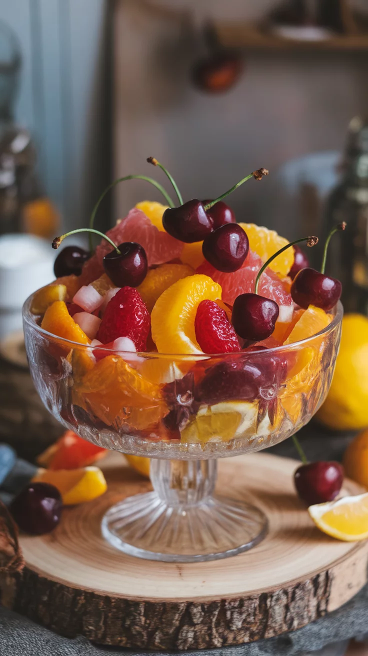 Brighten your morning with a refreshing cherry and citrus fruit salad! This simple mix of cherries, oranges, and grapefruit brings a burst of flavor and color to your breakfast table. It’s not just tasty; it’s also packed with vitamins and goodness!