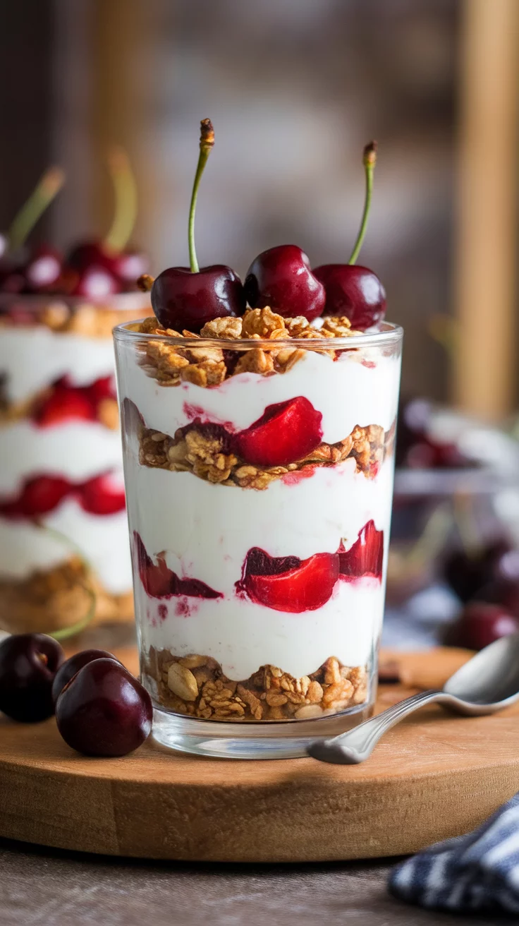 This cherry vanilla yogurt parfait is a tasty way to start your day. Layer creamy yogurt with sweet cherry filling and crunchy granola for a delightful breakfast. It’s simple to make and perfect for a quick, healthy treat!