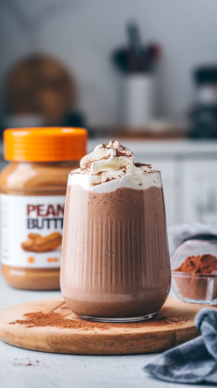 This Chocolate Peanut Butter Protein Smoothie is a tasty way to kick off your day. With rich chocolate and creamy peanut butter, it's a delightful treat that keeps you full. Blend it up for a quick breakfast or an afternoon snack!