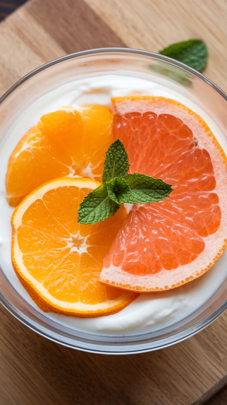 The Citrus Burst Yogurt Bowl is a refreshing way to start your day. Bursting with the bright flavors of citrus fruits, this yogurt bowl combines creamy yogurt with sweet oranges and tangy grapefruit.