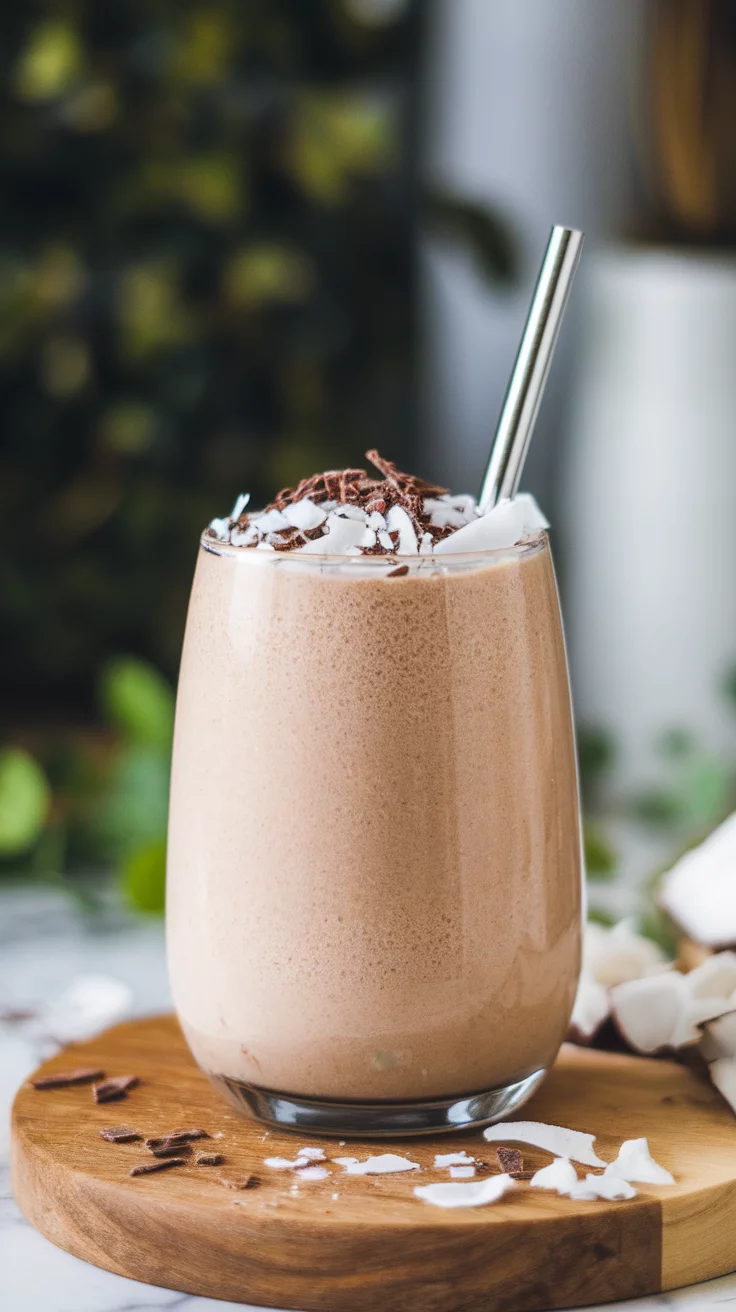 This Coconut Almond Joy Smoothie is like a treat in a glass! With creamy coconut and crunchy almonds, it’s a delicious way to kickstart your day. Sip on this sweet blend and enjoy a taste of paradise every morning!