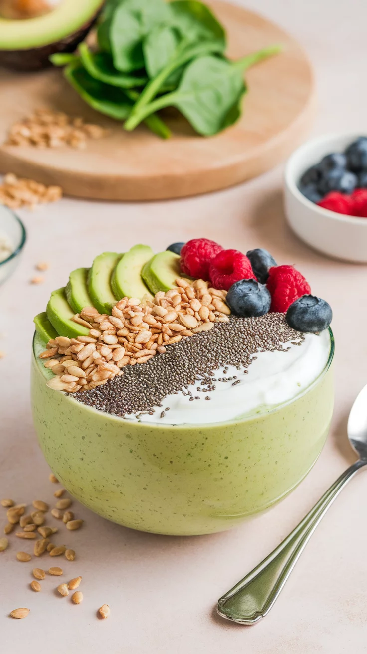 The Green Smoothie Yogurt Bowl is a delicious and nutritious way to kickstart your morning. Packed with fresh greens and fruits, it delivers a refreshing taste that’s both creamy and satisfying. This bowl is not only tasty but also super simple to make, making it perfect for those busy mornings when you still want something healthy.