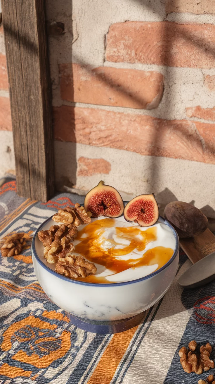 The Mediterranean Honey Yogurt Bowl is a delightful mix of creamy yogurt, sweet honey, and crunchy nuts, creating a perfect breakfast option. This dish brings together rich flavors and textures that make mornings a little brighter and more delicious.