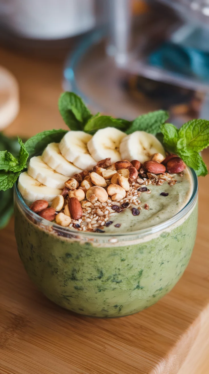 Start your day with a smoothie bowl that’s creamy, nutritious, and bursting with flavor! This delightful breakfast is not only tasty but also incredibly easy to whip up. Imagine a refreshing blend of fruits and greens, all topped with crunchy nuts and seeds—perfect for adding texture and a nutritional boost.