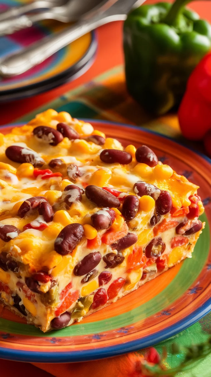 This Southwestern breakfast casserole packs a punch of flavor and is perfect for busy mornings. With hearty beans, colorful peppers, and cheesy goodness, it is sure to please everyone at the table. Plus, it’s simple to make and can be prepped in advance for a stress-free breakfast!