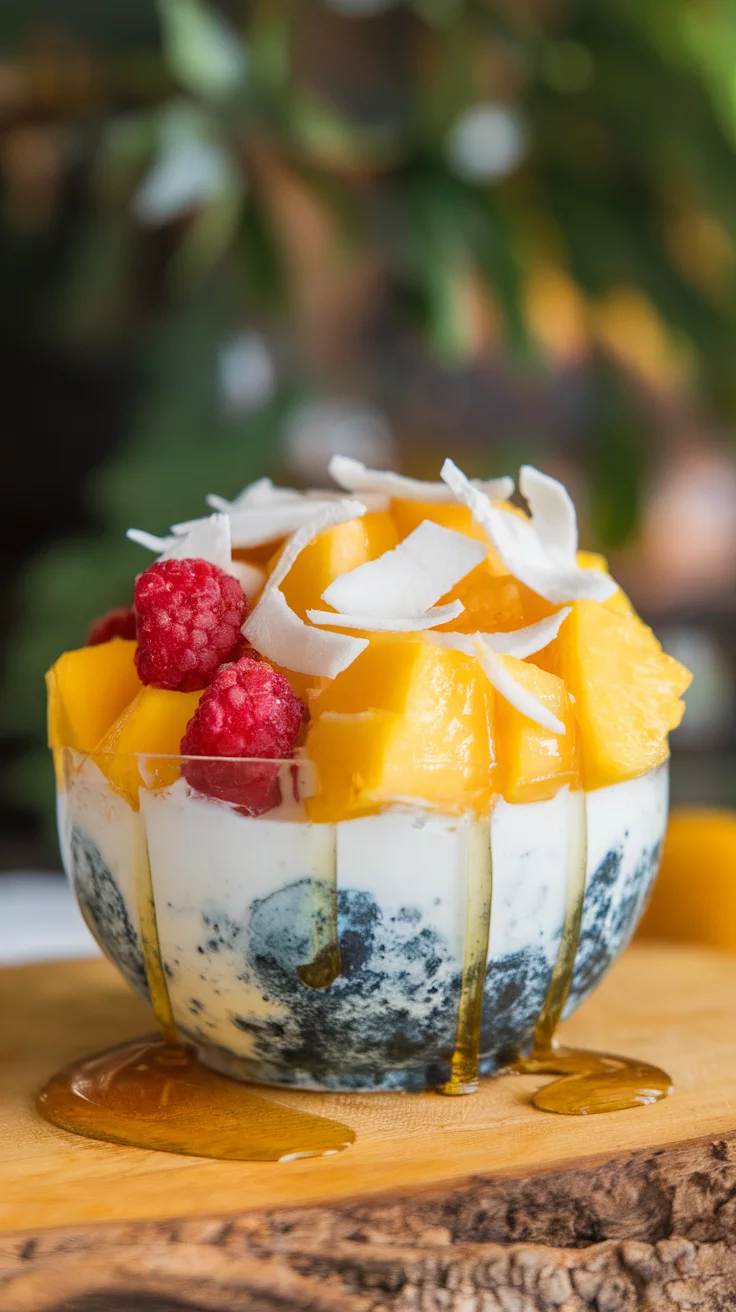 Start your day with a burst of sunshine in a bowl! The Tropical Paradise Yogurt Bowl combines creamy yogurt with fresh, vibrant fruits like mango and raspberry, creating a delightful balance of flavors. With a touch of honey and crunchy coconut flakes, this breakfast is not only delicious but also refreshing and easy to whip up.