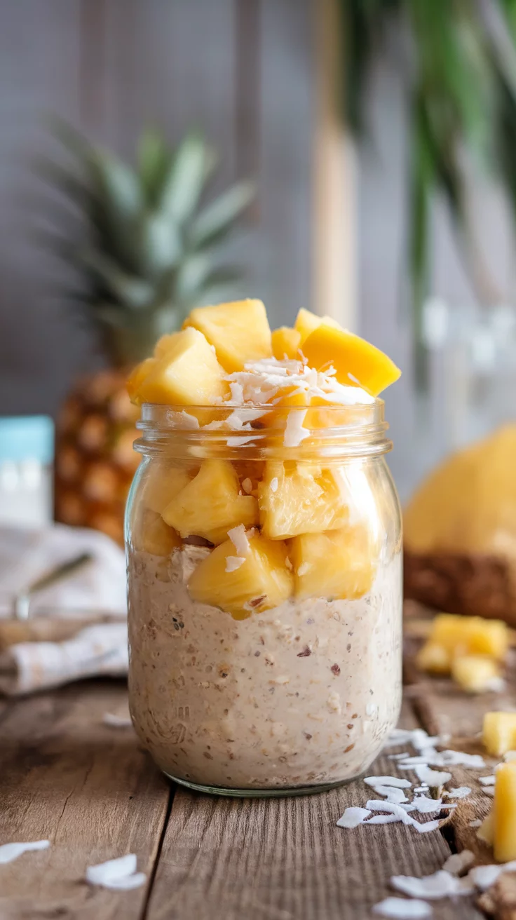 Start your day with a burst of sunshine in a jar! These Tropical Twist Overnight Oats combine creamy oats with sweet mango and a sprinkle of coconut. For a recipe that’s as refreshing as it is simple, check out this delicious tropical twist.