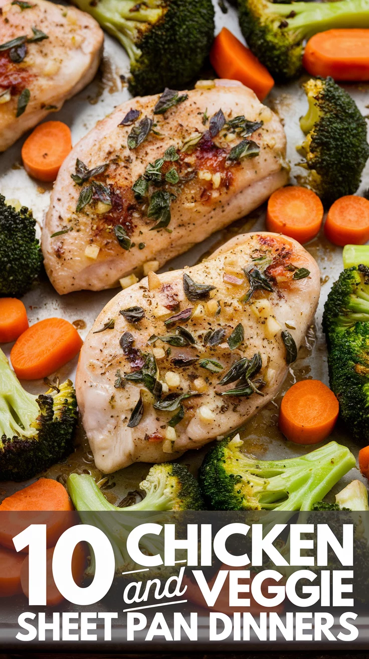 🥔🍗 Easy & Healthy Chicken and Veggie Sheet Pan Dinners 🥦✨ One pan, endless flavor! These chicken and veggie sheet pan dinners are perfect for quick weeknight meals and packed with wholesome goodness. 🥕🍋 #EasyMeals #SheetPanDinners #ChickenRecipes #OnePanMeals #DinnerIdeas