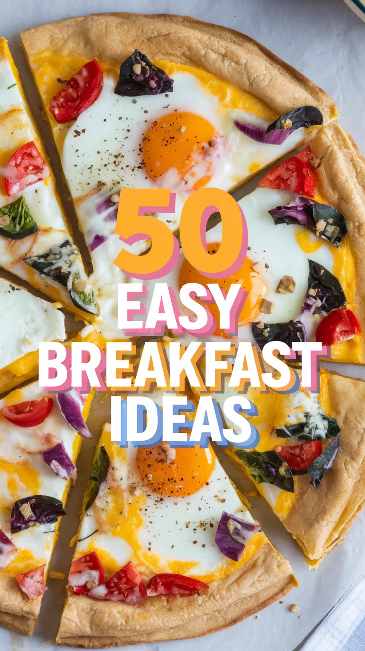 50 Quick and Easy Breakfast Ideas for Busy Mornings 🍳⏰ Start your day stress-free with these quick and easy breakfast recipes! From sliders to frittatas, these ideas are perfect for busy mornings and packed with flavor. 🥓✨ #EasyBreakfast #BreakfastIdeas