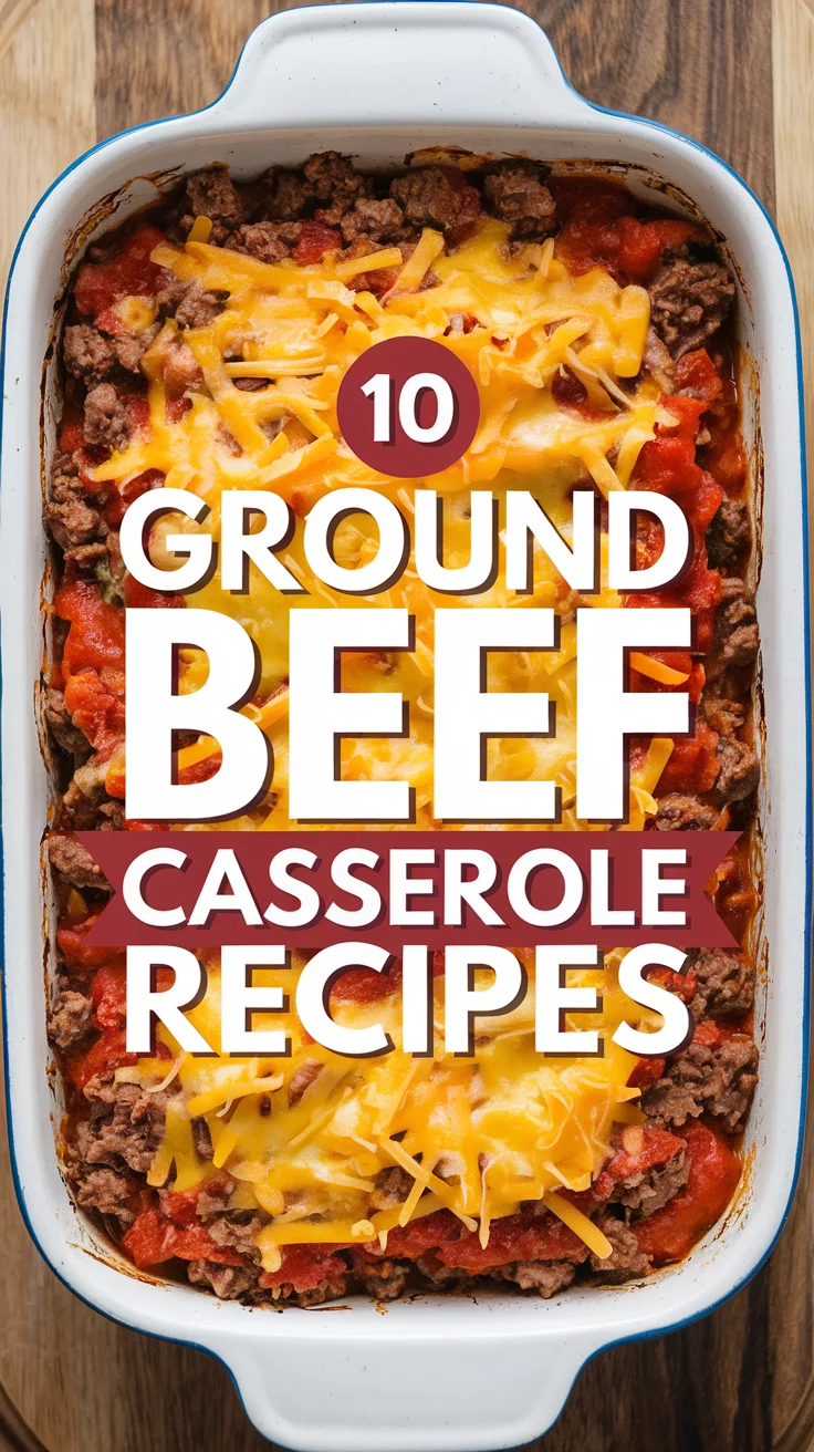 🔥🍖 10 Delicious Ground Beef Casseroles for Cozy Nights 🥕🍲 Make dinnertime a breeze with these easy ground beef casseroles! Rich, cheesy, and satisfying—perfect for a crowd or a cozy night in. 🥔✨ #EasyCooking #GroundBeefMeals #ComfortFood #CasseroleIdeas #DinnerTime