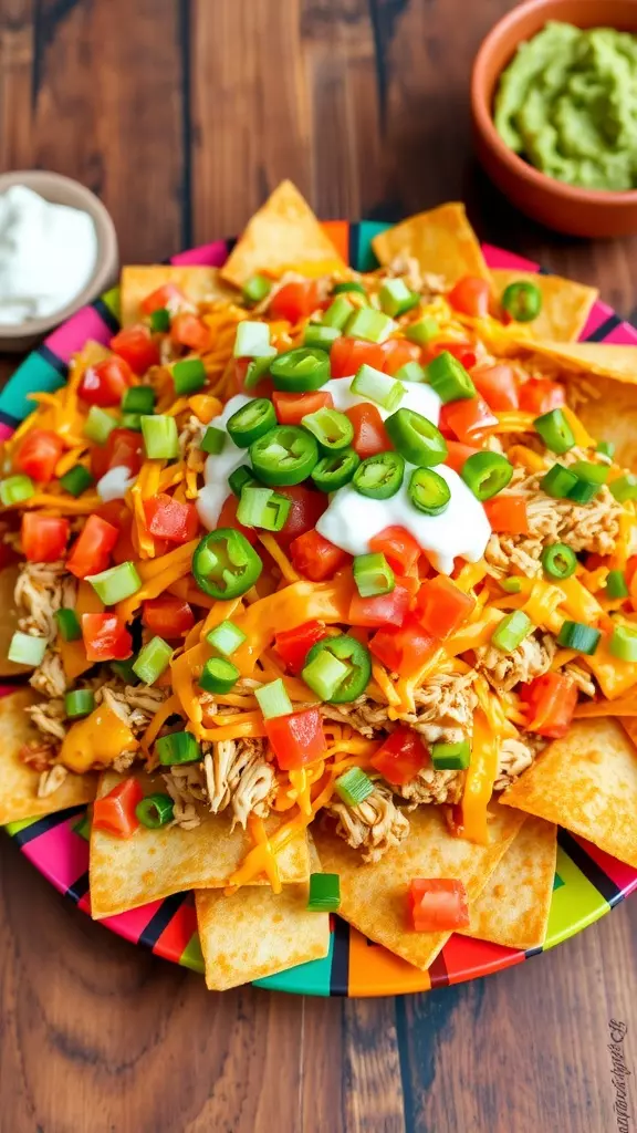 This recipe features crispy tortilla chips layered with zesty cheese sauce, tender shredded chicken, and a medley of toppings. The result is a delightful dish that is cheesy, savory, and wonderfully satisfying.