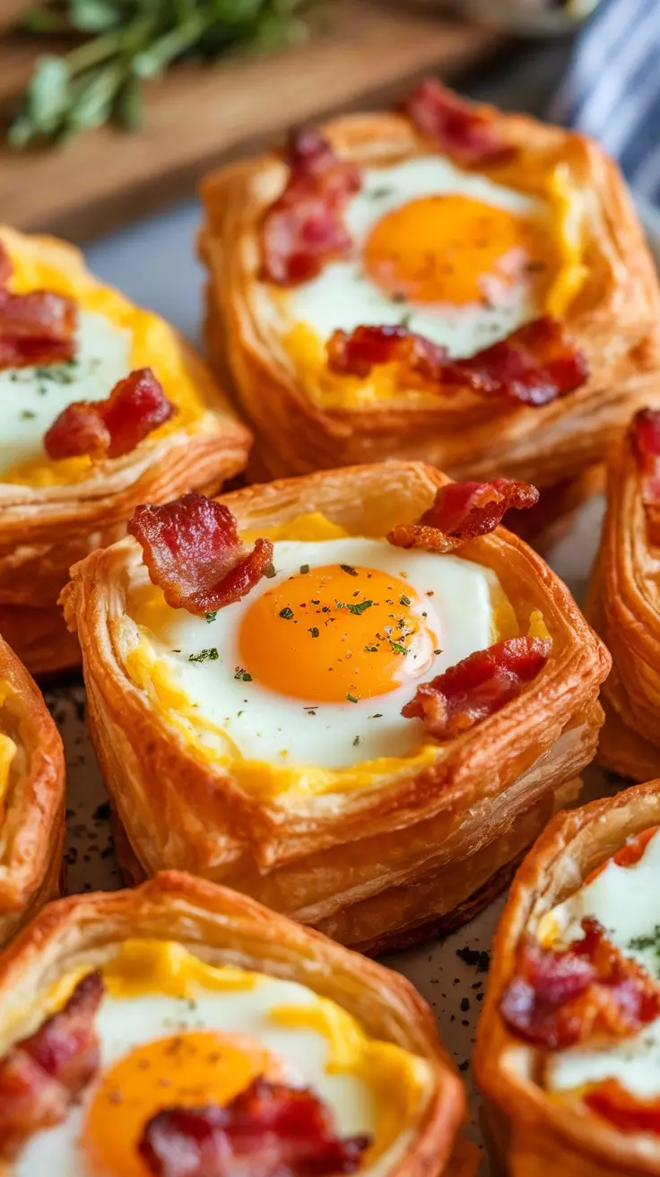 Air fryer puff pastry breakfast bites are a fantastic way to start your day. These golden pastries are filled with eggs, cheese, and crispy bacon, making them a real treat. For an easy recipe, check out this delicious guide that will show you how to whip them up in no time!